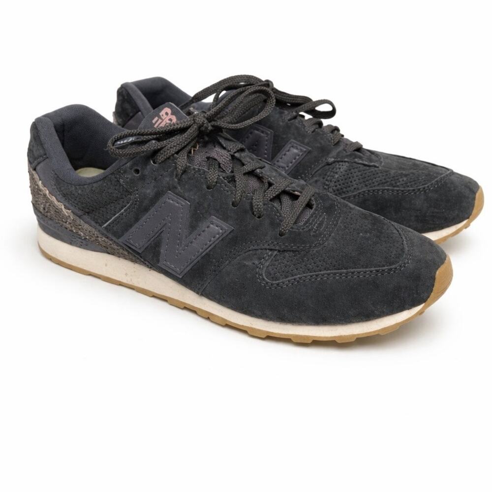 New Balance WL696BY Grey Suede Sneakers Women’s 8.5 Gum Sole Retro Casual Shoes